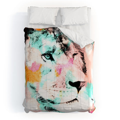 Allyson Johnson Abstract Lion 2 Comforter