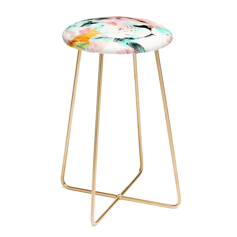 Allyson Johnson Abstract Lion 2 Counter Stool