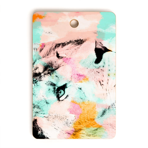 Allyson Johnson Abstract Lion 2 Cutting Board Rectangle