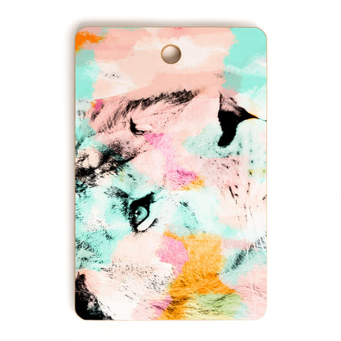 Allyson Johnson Abstract Lion 2 Cutting Board Rectangle