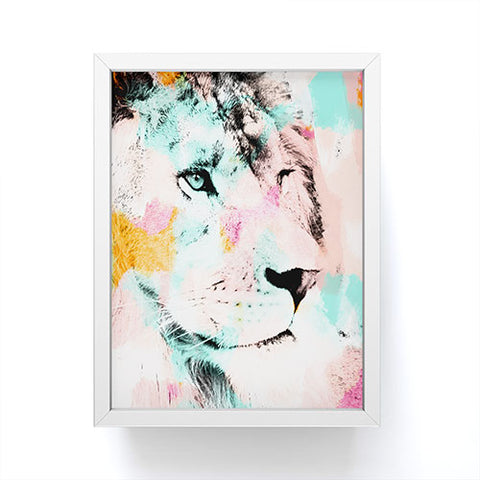 Allyson Johnson Abstract Lion 2 Framed Mini Art Print