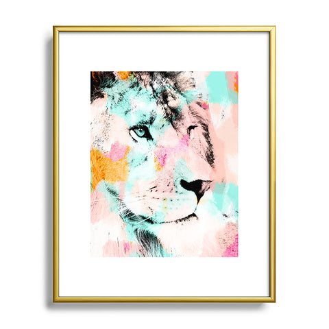 Allyson Johnson Abstract Lion 2 Metal Framed Art Print