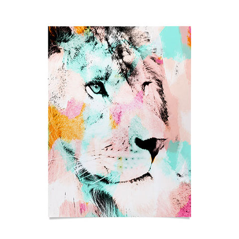 Allyson Johnson Abstract Lion 2 Poster