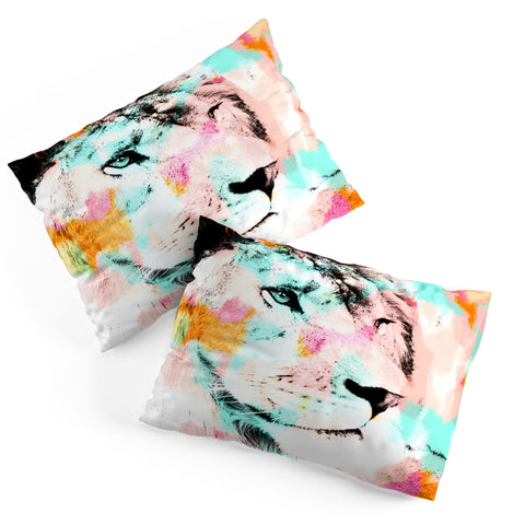 Allyson Johnson Abstract Lion 2 Pillow Shams