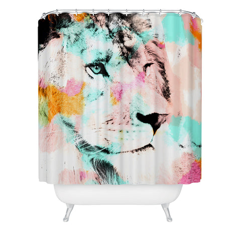 Allyson Johnson Abstract Lion 2 Shower Curtain