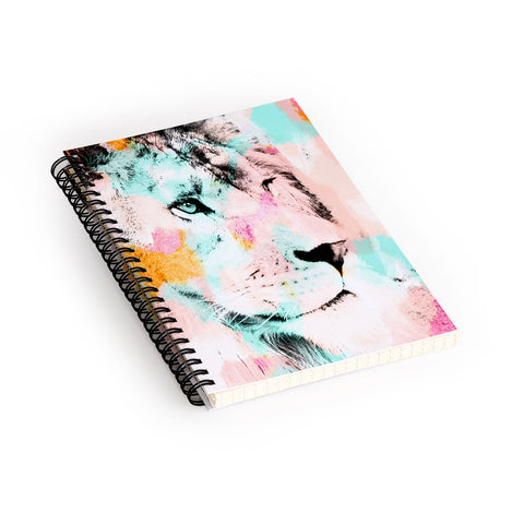 Allyson Johnson Abstract Lion 2 Spiral Notebook