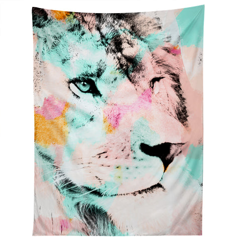 Allyson Johnson Abstract Lion 2 Tapestry