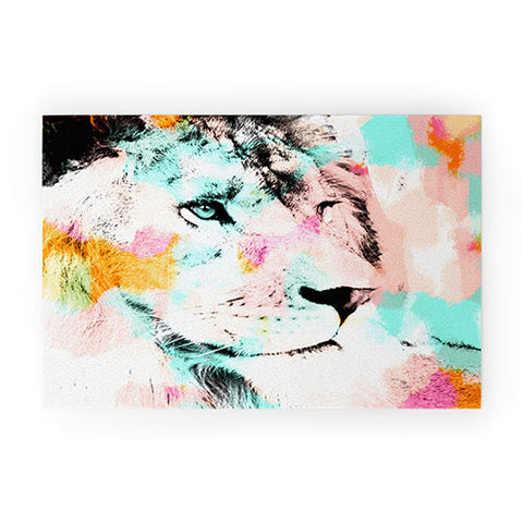 Allyson Johnson Abstract Lion 2 Welcome Mat