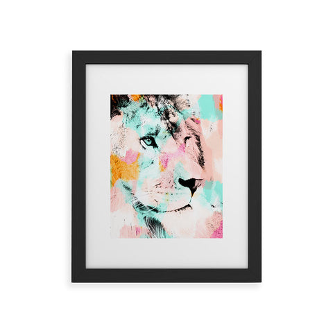 Allyson Johnson Abstract Lion 2 Framed Art Print