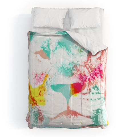 Allyson Johnson Abstract Lion Comforter