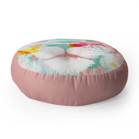 Allyson Johnson Abstract Lion Floor Pillow Round