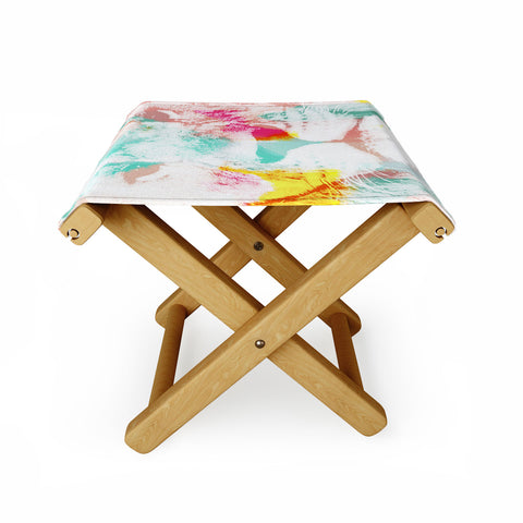Allyson Johnson Abstract Lion Folding Stool