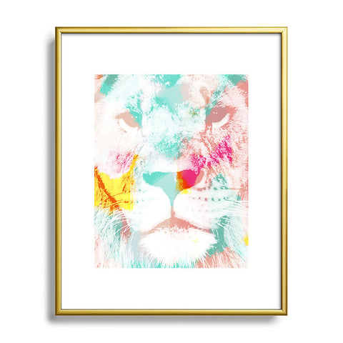 Allyson Johnson Abstract Lion Metal Framed Art Print