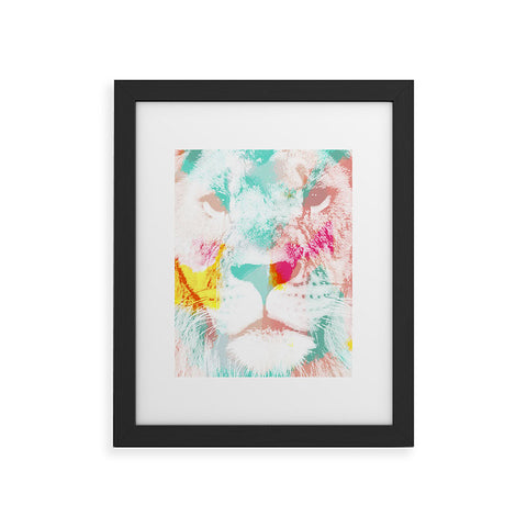 Allyson Johnson Abstract Lion Framed Art Print