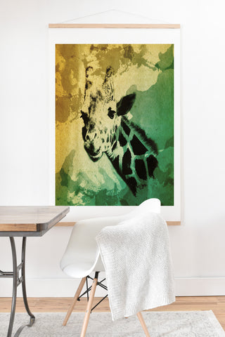 Allyson Johnson African Giraffe Art Print And Hanger