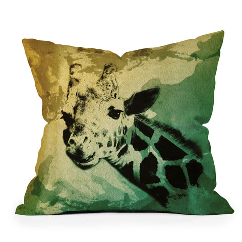 Allyson Johnson African Giraffe Throw Pillow