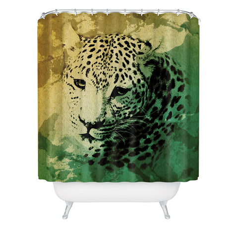 Allyson Johnson African Leopard Shower Curtain