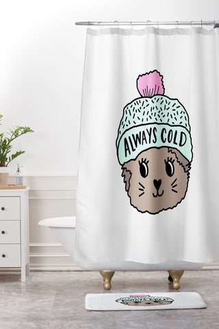 Allyson Johnson Always cold cat Shower Curtain And Mat