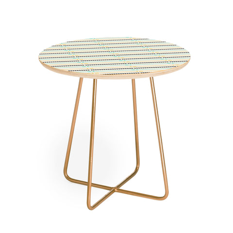 Allyson Johnson Arrow Pattern Round Side Table