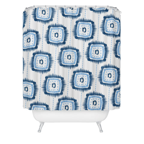 Allyson Johnson Authentic Blues Shower Curtain