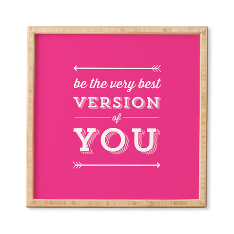 Allyson Johnson Be the best you Framed Wall Art