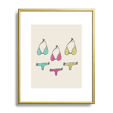 Allyson Johnson Bikini Metal Framed Art Print
