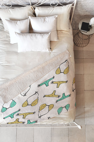 Allyson Johnson Bikini Party Fleece Throw Blanket