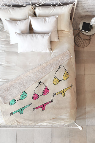 Allyson Johnson Bikini Fleece Throw Blanket
