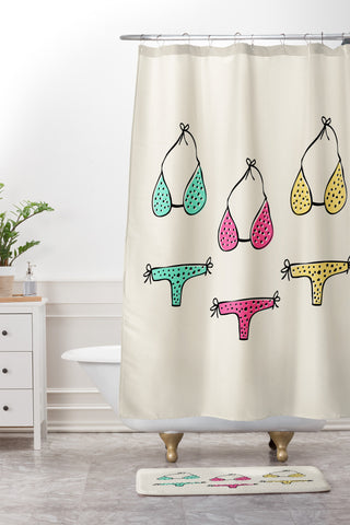 Allyson Johnson Bikini Shower Curtain And Mat