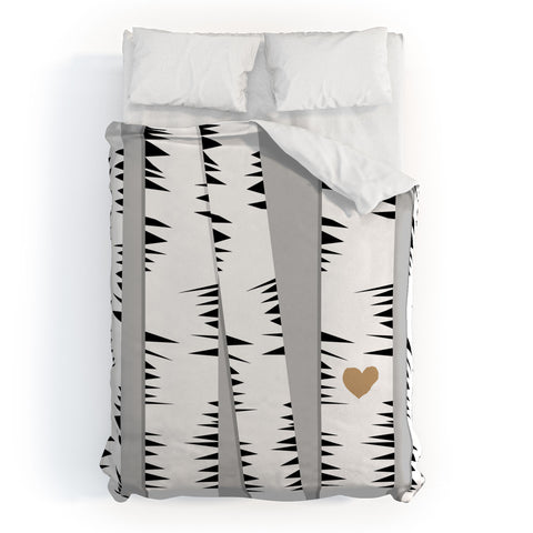 Allyson Johnson Birch Trees Duvet Cover