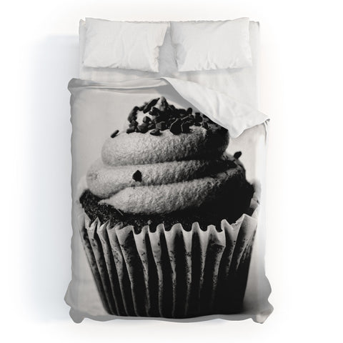 Allyson Johnson Black And White Cupcake Photograph Duvet Cover
