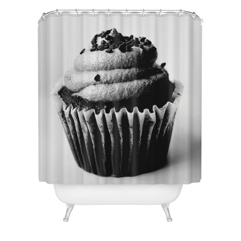 Allyson Johnson Black And White Cupcake Photograph Shower Curtain