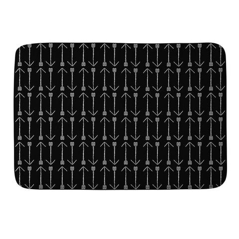 Allyson Johnson Black Arrows Memory Foam Bath Mat
