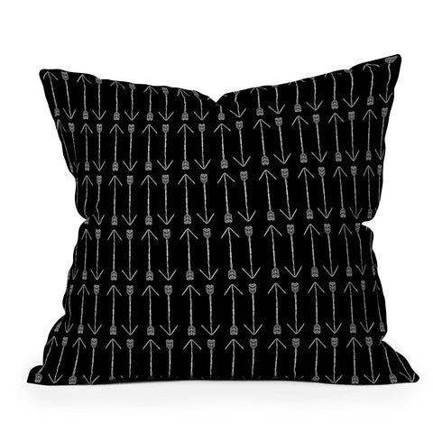 Allyson Johnson Black Arrows Throw Pillow