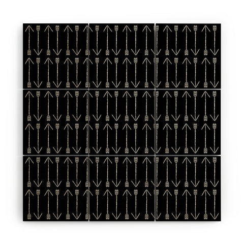 Allyson Johnson Black Arrows Wood Wall Mural