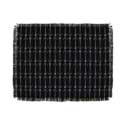 Allyson Johnson Black Arrows Throw Blanket
