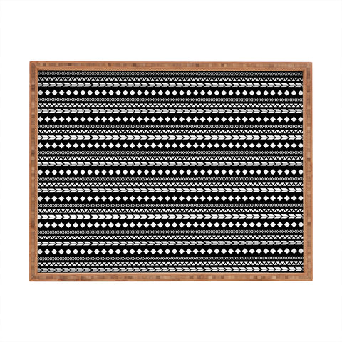 Allyson Johnson Black Aztec Rectangular Tray