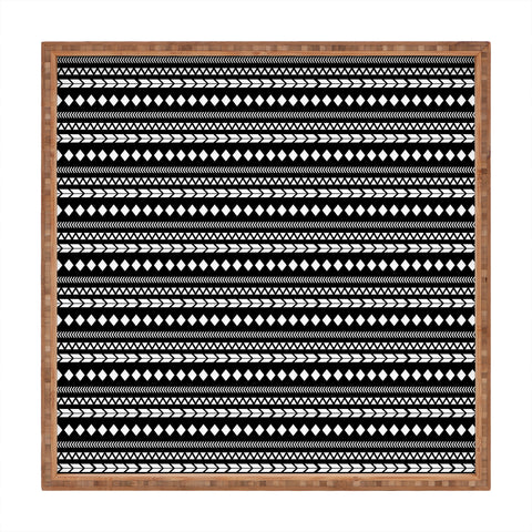 Allyson Johnson Black Aztec Square Tray