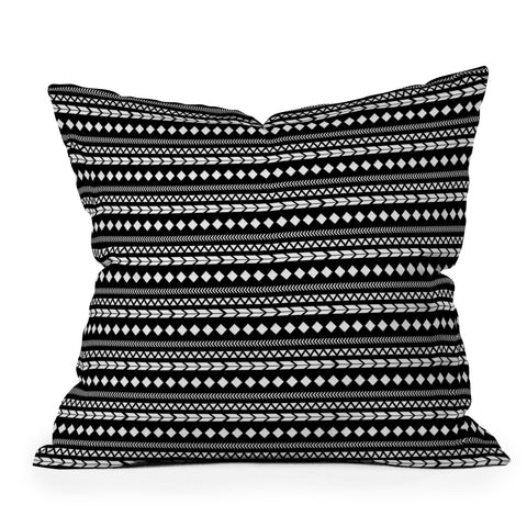 Allyson Johnson Black Aztec Throw Pillow