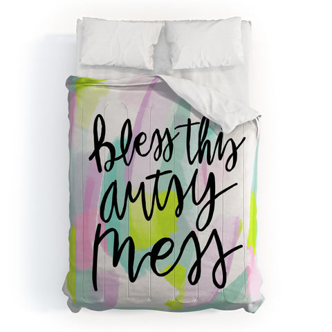 Allyson Johnson Bless this artsy mess Comforter