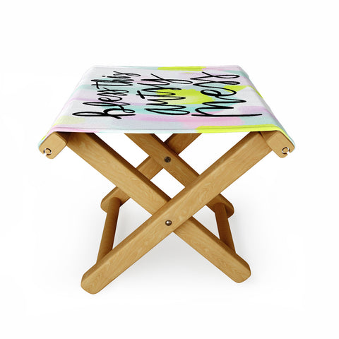 Allyson Johnson Bless this artsy mess Folding Stool