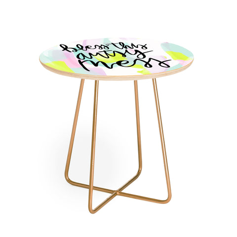 Allyson Johnson Bless this artsy mess Round Side Table