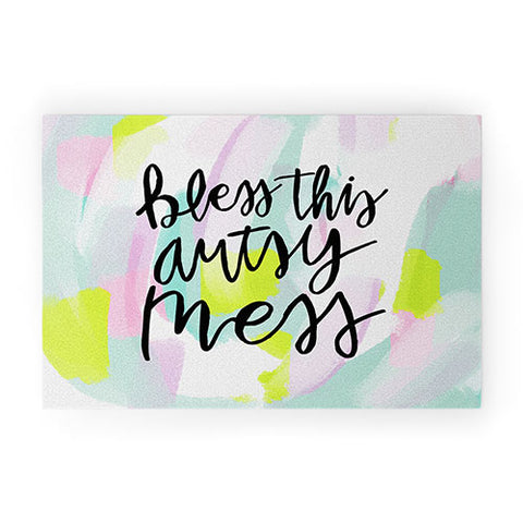 Allyson Johnson Bless this artsy mess Welcome Mat