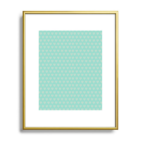 Allyson Johnson Blue Hearts Metal Framed Art Print