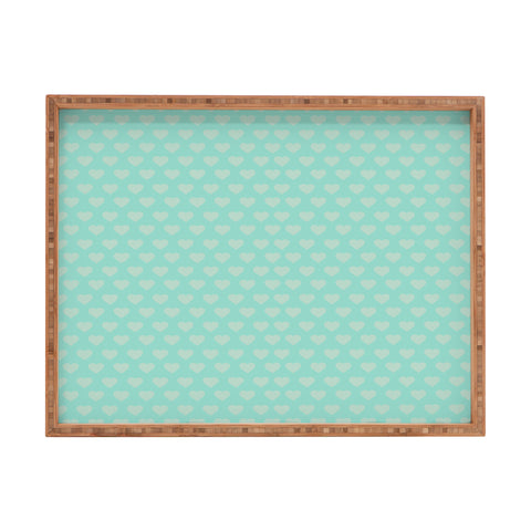 Allyson Johnson Blue Hearts Rectangular Tray