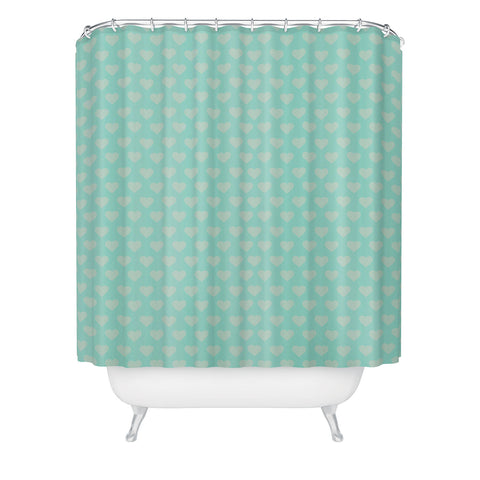 Allyson Johnson Blue Hearts Shower Curtain
