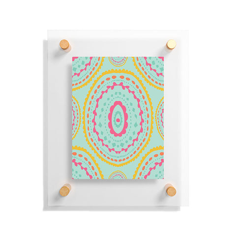 Allyson Johnson Blue Medallion Floating Acrylic Print