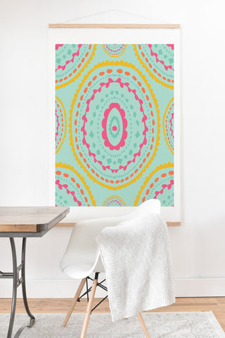 Allyson Johnson Blue Medallion Art Print And Hanger