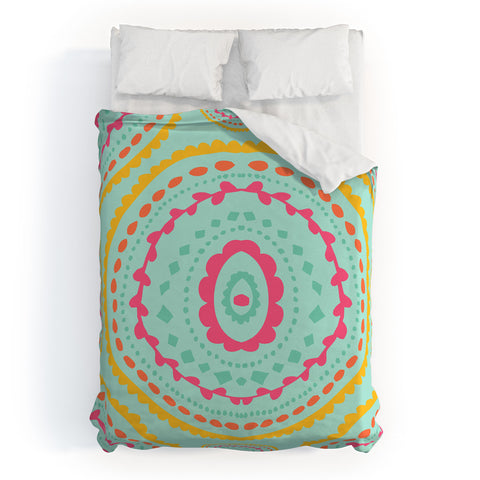 Allyson Johnson Blue Medallion Duvet Cover