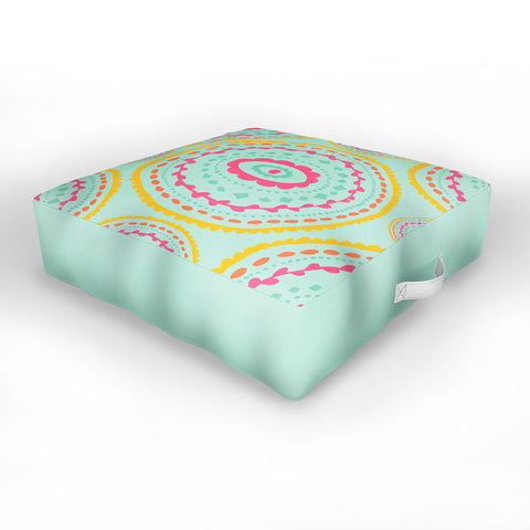 Allyson Johnson Blue Medallion Outdoor Floor Cushion